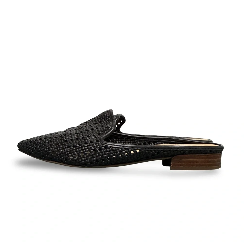 Franco Sarto Sorello Woven Weaved Mules Women’s 6.5 Black - Picture 3 of 9